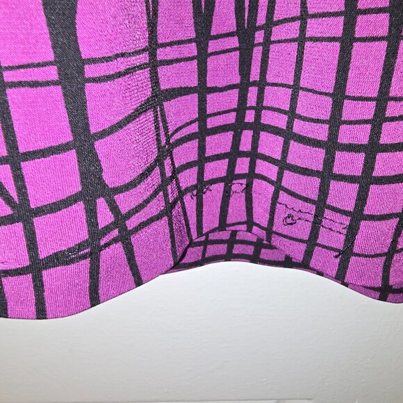 Worthington Fun Black Purple Blouse Large - Picture 5 of 7